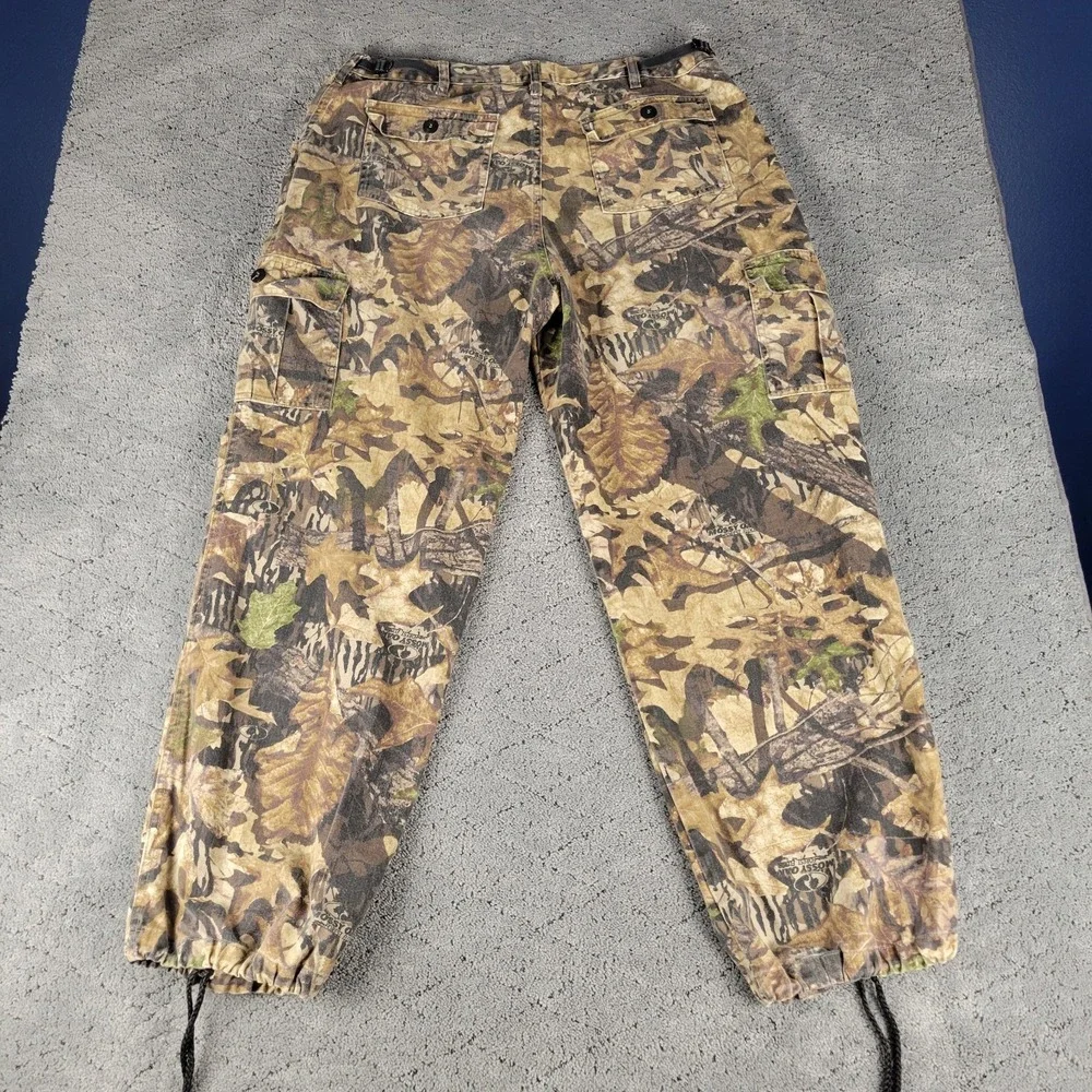 Mossy Oak Fieldstaff Pants Mens XL Camo Cargo Forest Floor Hunting Outdoors
